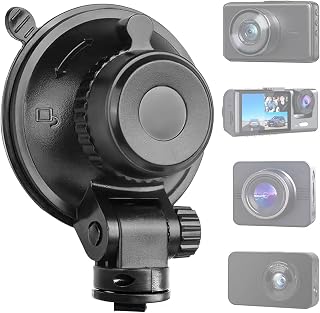 Sportway S503 Suction Cup Dash Cam Mount Holder (5th Gen) with 3pcs 360 Rotating Joints for Rove Nexar Z-Edge Kingslim iiwey NIUTA and Most Other Car Dash Cameras