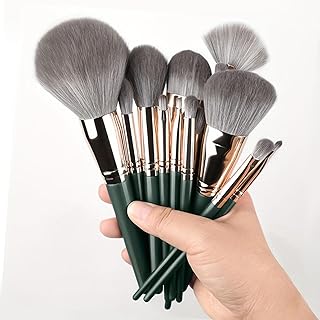 14 PCS Makeup Brush Set Professional for Full Face & Eyes - Hypoallergenic Soft Synthetic Bristles (Fragrance-Free, All Skin Types)